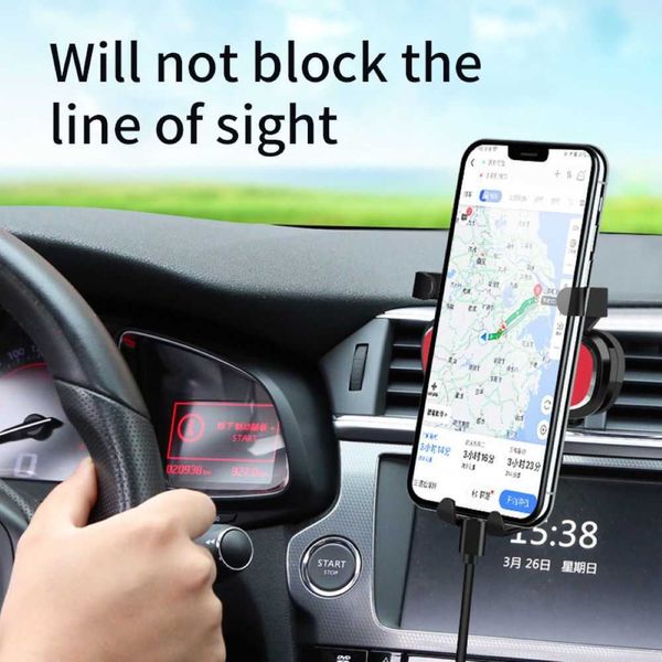 Supporto per telefono per auto a gravità universale per prese d'aria con clip supporto per smartphone cellulare stent GPS per iPhone Samsung Huawei Xiaomi Redmi LG
