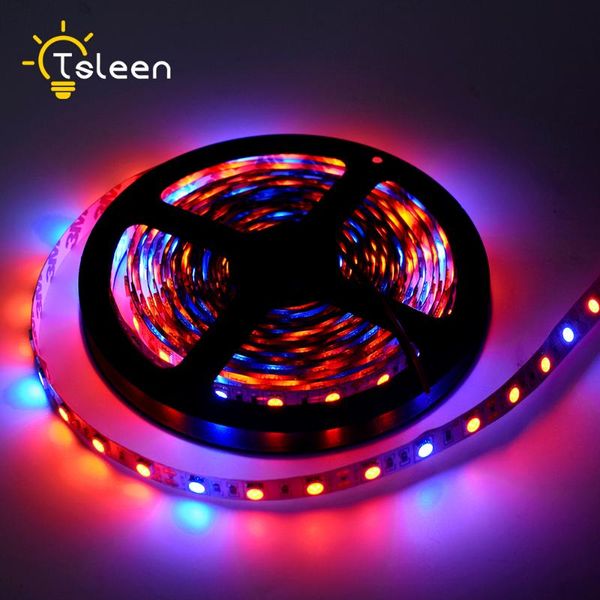 

grow lights 5m diy led light strip indoor waterproof wide spectrum uv lamps flexible for plants phyto-tape greenhouse tent
