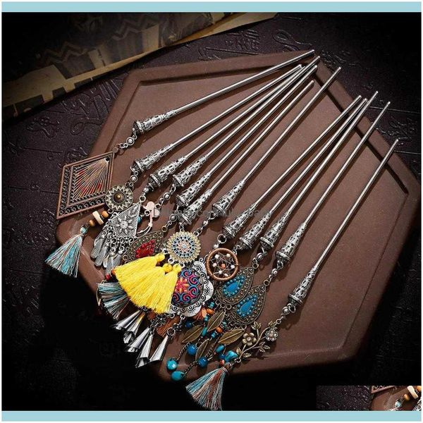 

wedding hair jewelryanqi 12pcs/lot random mix hairpin chinese hairpins for women girls boho vintage aessories woman jewelry headdress st, Slivery;golden