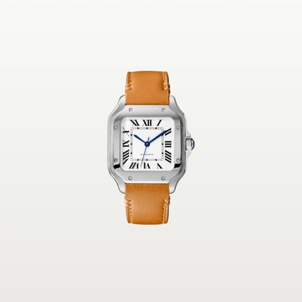 

men's and women's watch designer luxury fashion masonry machinery quartz cowhide stainless steel mmmm, Slivery;brown