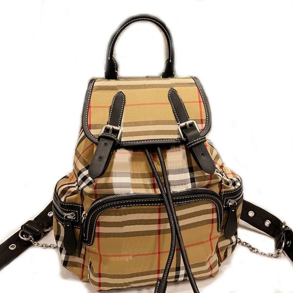 Bolsas de cosméticos Casos de mochila bolsas de ombro bolsa bolsa bolsa de tartan retalhos cor moda moda de alta qualidade lona ajustável strap string women mochilas