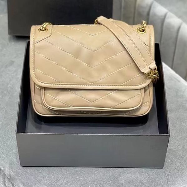 

22cm/28cm lambskin leather gold chain single shoulder bag