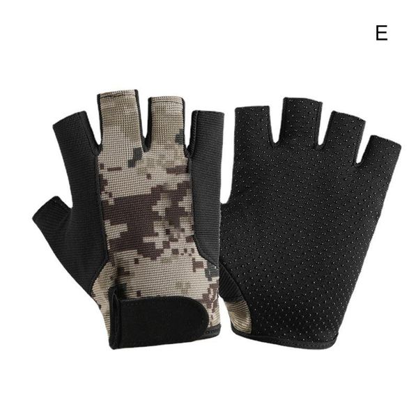 

cycling gloves men's half finger sun protection non slip breathable for summer fishing driving training b2cshop, Black
