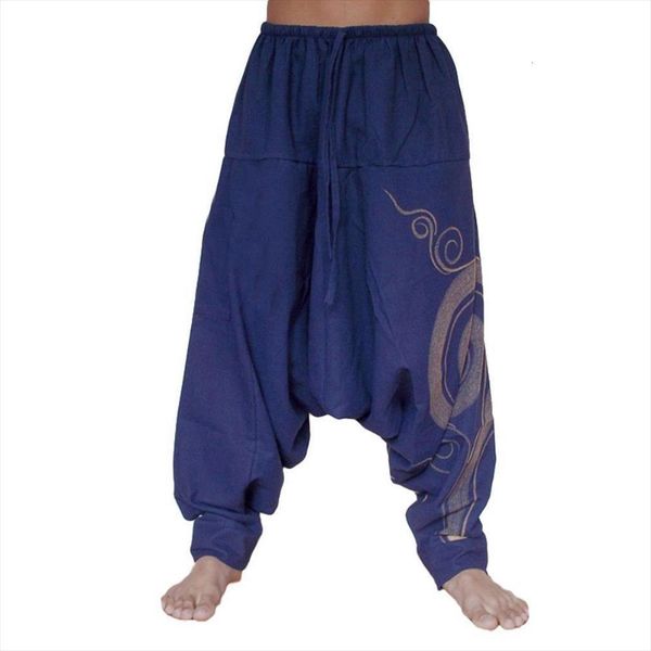 

casual harem sports gym trousers women pant summer yoga baggy aladdin hippie spiral print training, Black