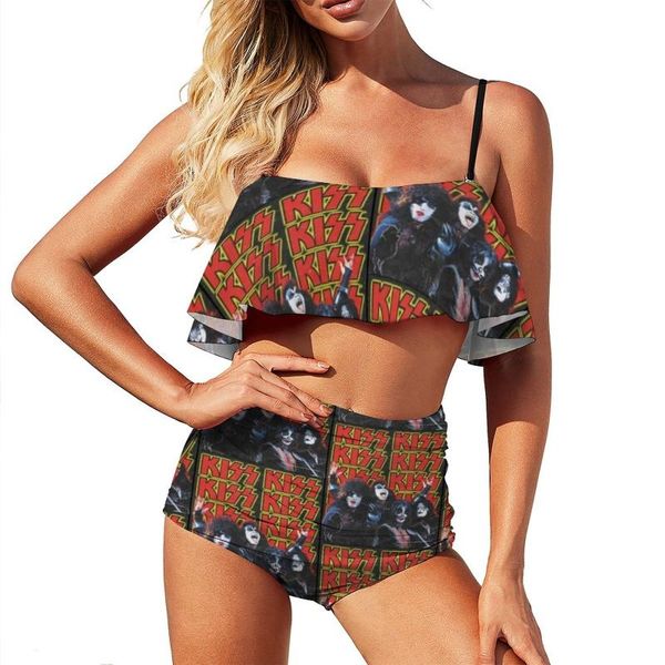 

one-piece suits kiss band bikini swimsuit sling youth swimwear fashionable kawaii arena 2 piece bathing suit