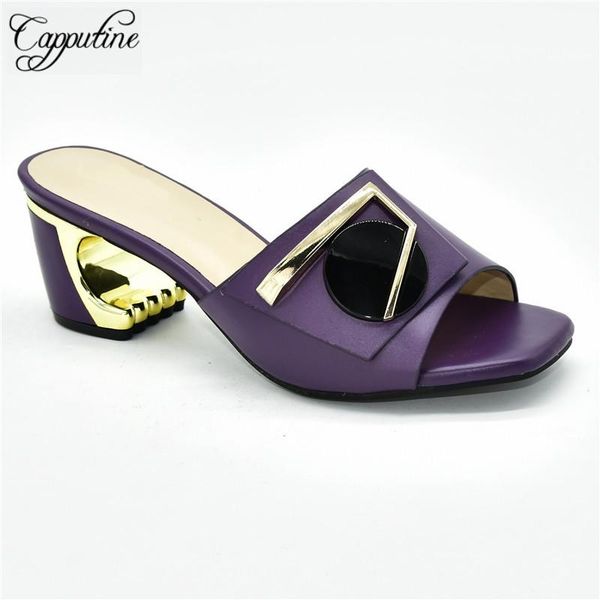 

dress shoes purple pumps african high heel slipper 88- height 7cm, Black