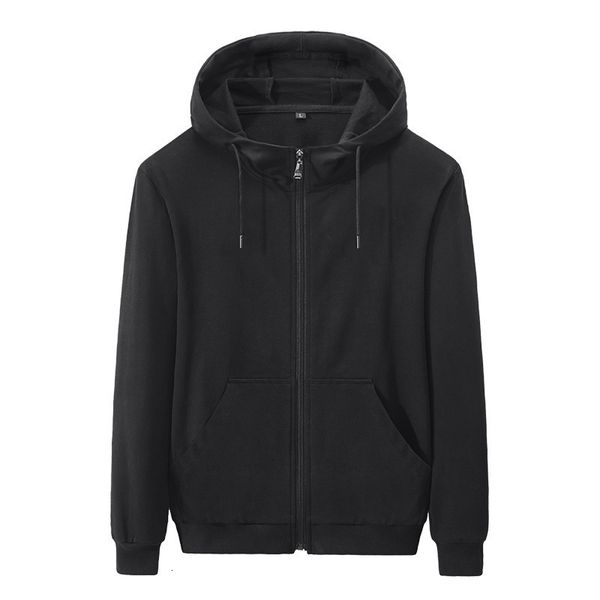 

cotton men's tracksuits spring hooded cardigan coat fashion solid color sports casual sweater top, Gray