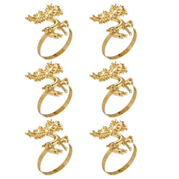 

napkin rings 6pcs christmas deer design alloy holder party decoration