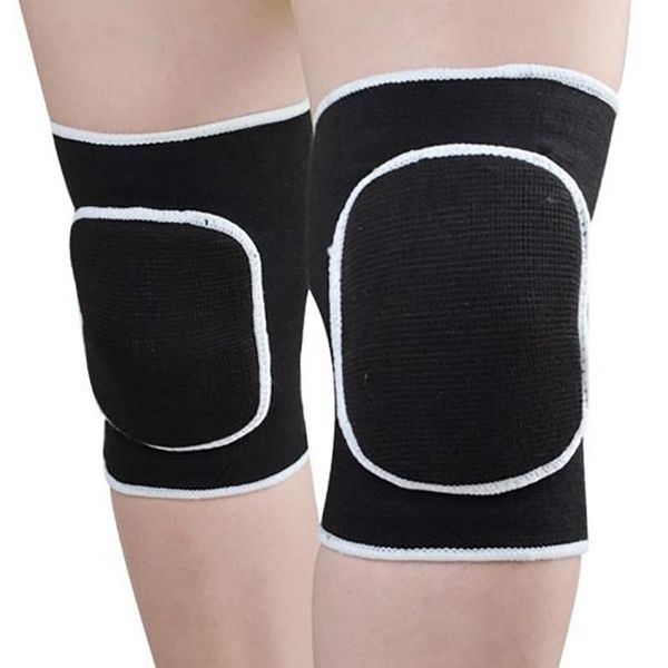 

elbow & knee pads durable soft foam kneepads thick brace sponge non-slip sports pad for volleyball basketball football, Black;gray