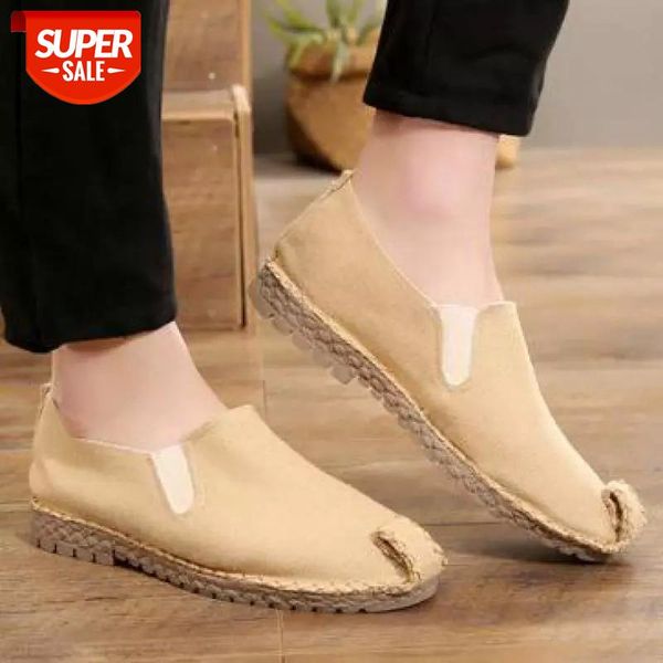 

male loafers espadrilles men summer breathable canvas shoes mens spring slip on flats casual hemp comfortable driving shoe #ip40