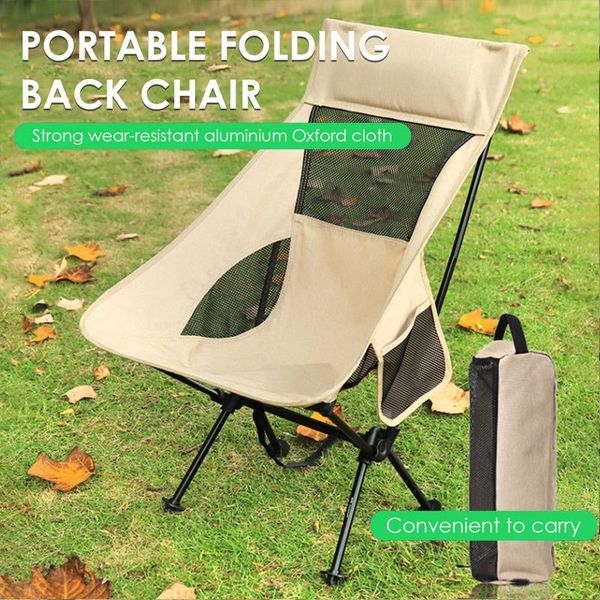 

fishing accessories chairs portable folding chair ultralight bearing up to 150kg aluminum alloy camping for beach bbq garden