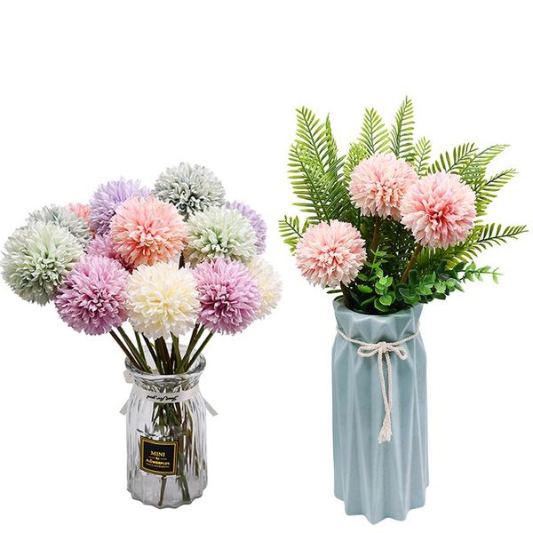 

decorative flowers & wreaths 3pcs dandelion bouquet artificial simulation road cited for home party wedding deco green plants fake