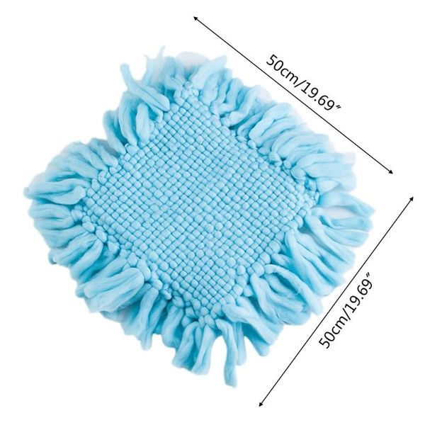 

blankets & swaddling 50x50cm baby pography crochet blanket born basket filler woven carpet background po shooting backdrop