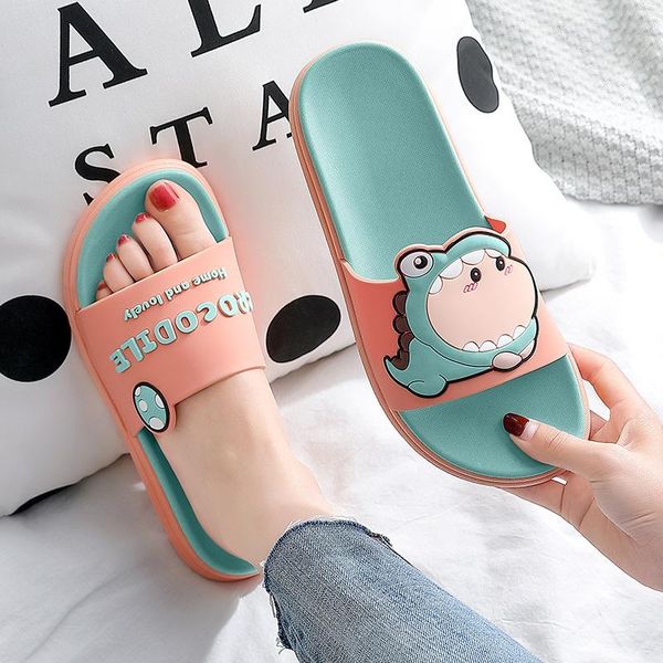 

slippers cute cartoon summer shoes woman indoor slipper anti-slip lovers bathroom shower ladies fashion slides sh399, Black