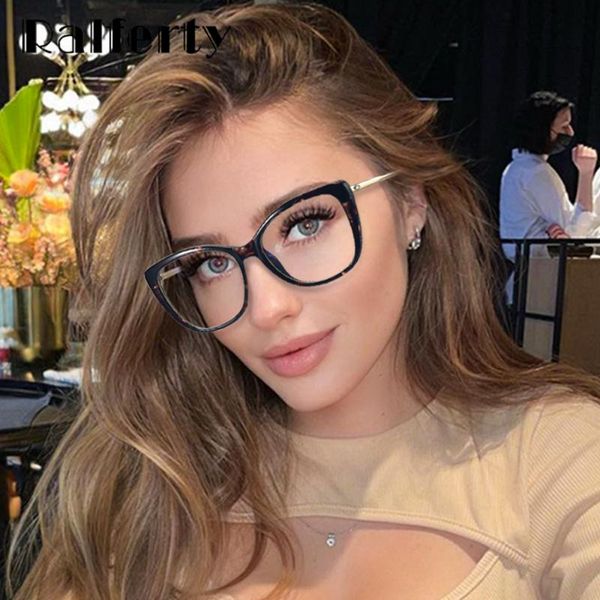 

sunglasses ralferty vintage tr90 female eyeglass frames luxury women's glasses frame 0 diopter spring optic prescription spectacle, White;black