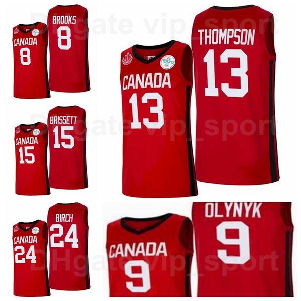 

national team basketball 2021 tokyo canada jersey 8 andrew wiggins 13 tristan thompson 10 trey lyles 5 brandon clarke 15 oshae brissett men, Black;red