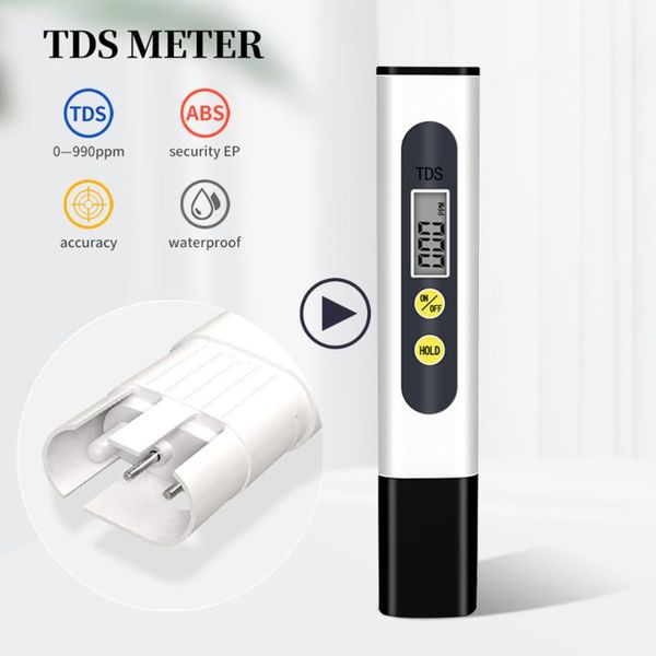 

meters 30pcs/lot digital tds meter portable pen water tester filter measuring quality purity 0-990ppm test tool 40%off