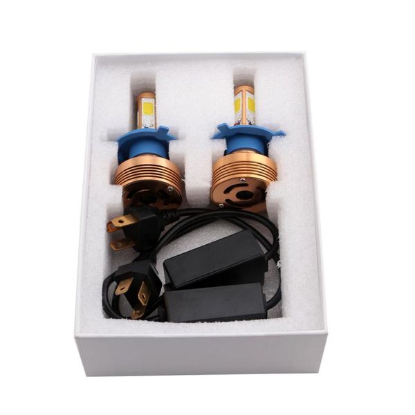 

car headlights 2pcs 12v 24v h1 h3 h4 h7 h11 9005 9006 cob 40w led bulbs 4800lm fog light universal headlight warning lamp 6000k