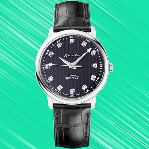 

wristwatches mechanical automatic watch luxury sapphire lens seamasteh series leather strap fashion, Slivery;brown