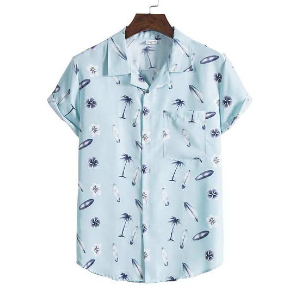 

men's shirts 2021 ummer hort leeve hawaiian floral uit collar beach, White;black