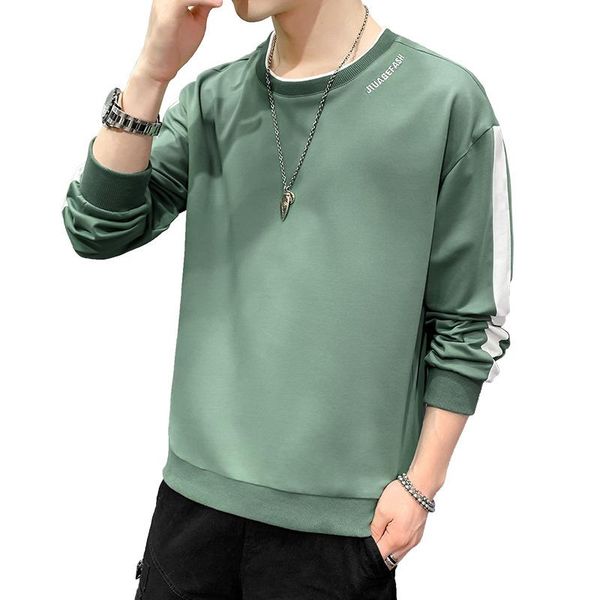 

men's hoodies & sweatshirts fall winter 2021 sweater sweatshirt loose round neck long sleeve fashion bottoming shirt coat, Black