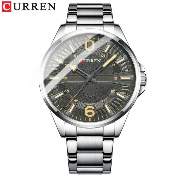 

wristwatches curren men quartz luxury casual brand watches for male creative design clock relogio masculino, Slivery;brown