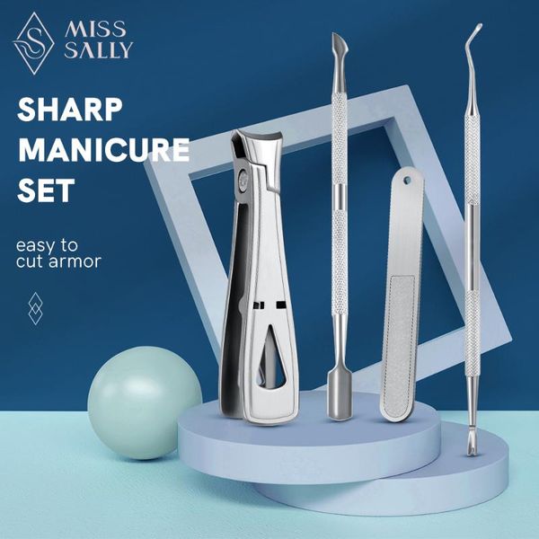 

nail art kits miss sally professional stainless steel clipper with file pedicure kit cutter for thick nails portable manicure set