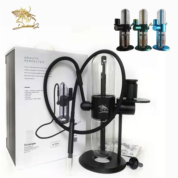 

new gravity bottle hookah pipe transparent bong glass