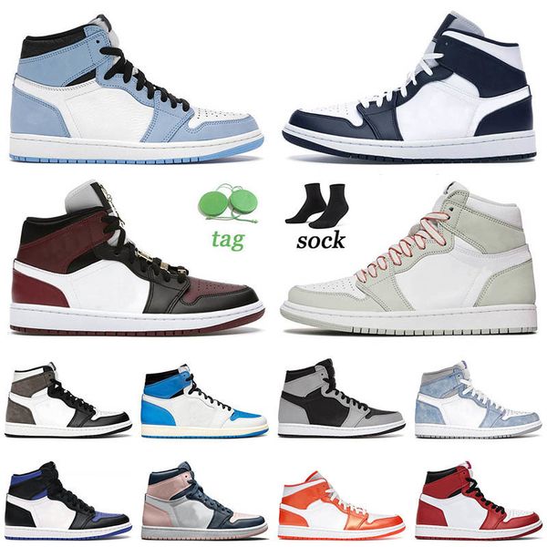 

shoes jumpman basketball 1 1s university blue seafoam mens women black dark beetroot obsidian sneakers eur 36-46