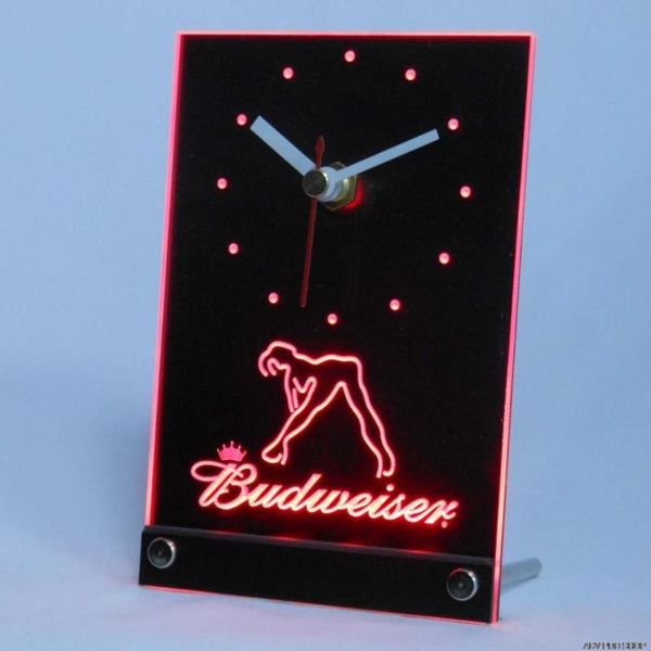 

wall clocks tnc0486 budweiser exotic dancer stripper table desk 3d led clock
