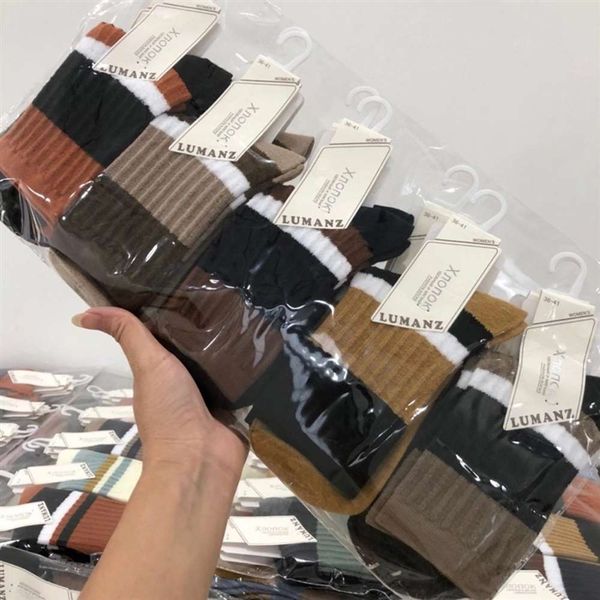 

thickened autumn winter cotton leisure color matching adult, Black;white