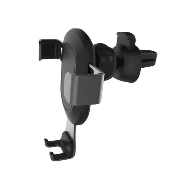 

vehicle phone holder automobile air outlet mount stand supporter rotatable mobile (piano black) cell mounts & holders
