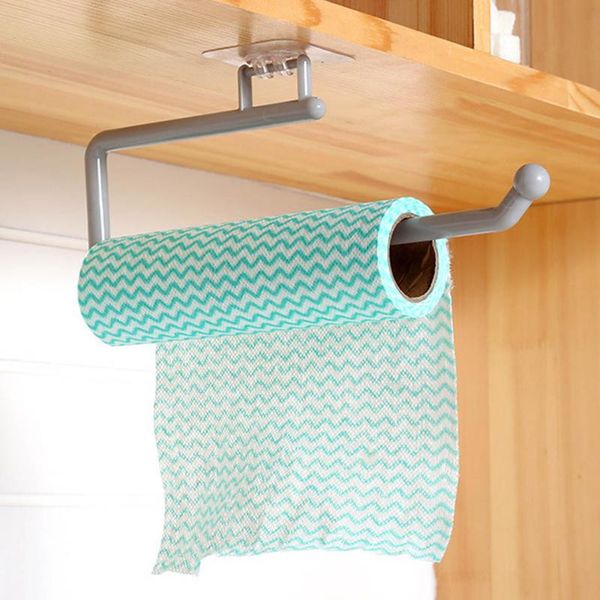 

hooks & rails kitchen self-adhesive towel holder toilet paper bathroom accessories cabinet roll shelf tissue storage hanger