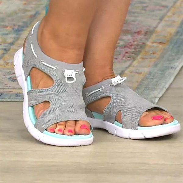 

litthing sandalias mujer 2021 female wedge heels shoes women summer comfortable sandals slip-on flat platform, Black