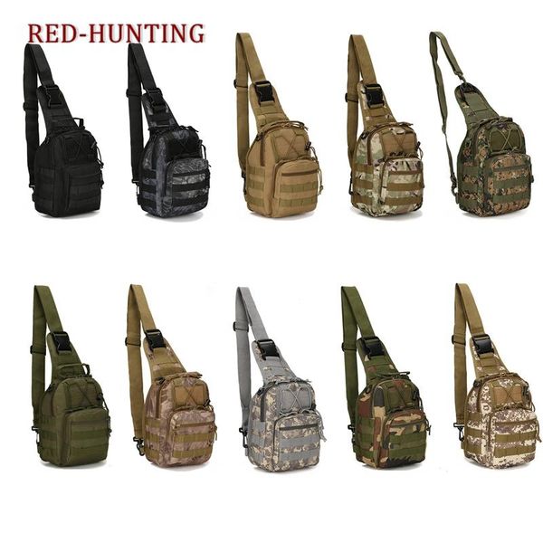 

outdoor bags military tactical shoulder bag hiking camping sling backpack molle chest hunting pack fishing w/ belt key holders