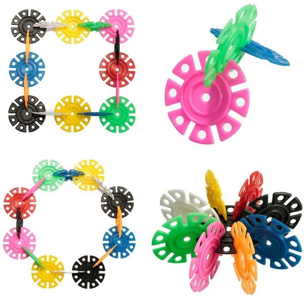 

400pcs 3d puzzle jigsaw plastic snowflake building building model puzzle educational intelligence toys for kids wyq