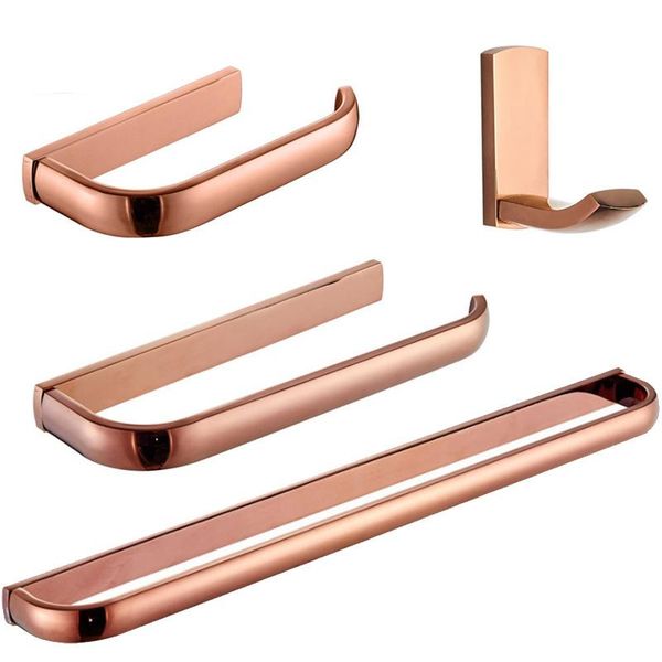 

bath accessory set rose gold bathroom hardware brass toilet paper holder wc tissue hanger towel bar wall mounted robe hook accessories