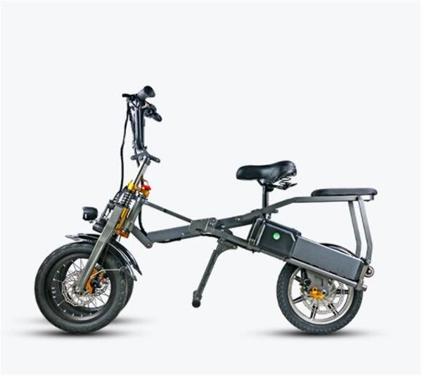 Mini triciclo pieghevole per bici elettrica 14 pollici 1 secondo Ciclo elettrico di fascia alta pieghevole Facile da riporre Ebike