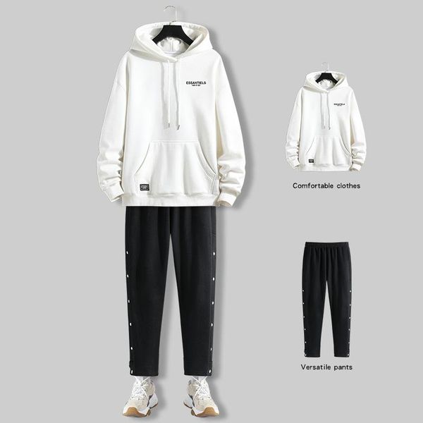 

men's tracksuits casual hoodie men set tracksuit loose jogging fashion japanese pullover chandal hombre clothing de50tz, Gray