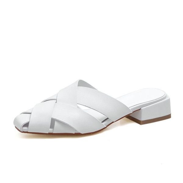 

classic design med heels shoes for women fashion cross tied female slippers est summer casual house woman, Black