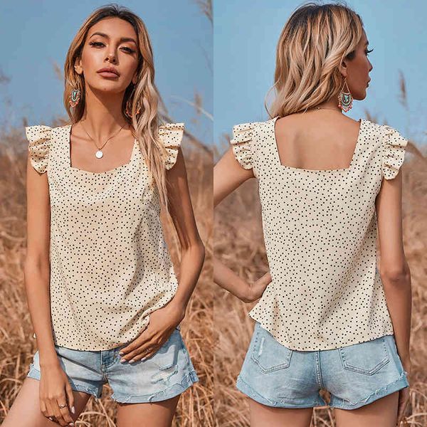 

new women's fresh loose short sleeve pullover polka dot t-shirt, Black;gray