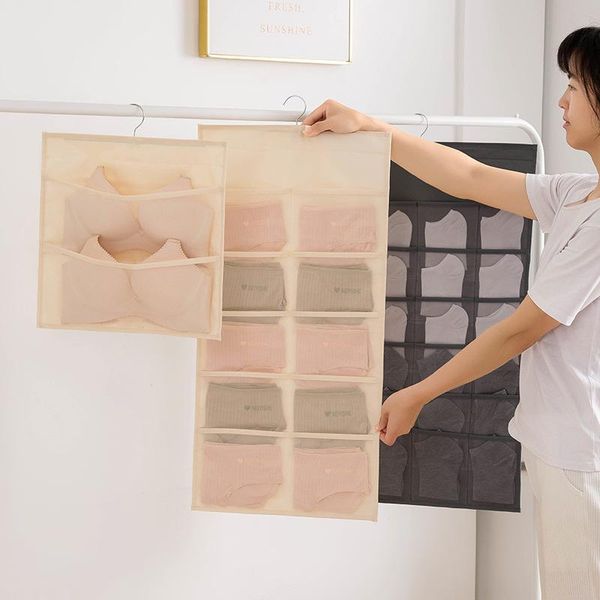 

storage boxes & bins multifunctional bra socks underwear underpants hanging bag wardrobe double-sided organizer custom finishing hanger