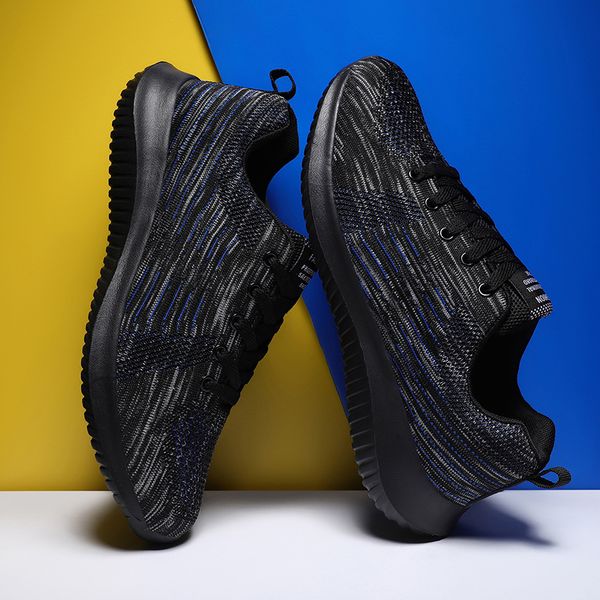 

wholesale fashion fly knit womens mens running shoes gray black blue red sports trainers sneakers size 39-45 code: 97-2065