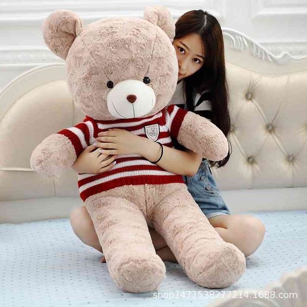 

cute super large teddy bear plush doll dress rose bear give girl a gift hug big