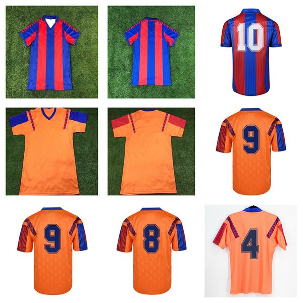 

1991/ 1992 michael laudrup stoichkov guardiola bakero retro soccer jersey 1989/ 1991 bakero koeman vintage classic old, Black;yellow