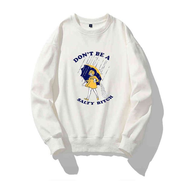

wholesale womens plus size 100% cotton graphic hoodies don't be a salty bitch personalized, Black