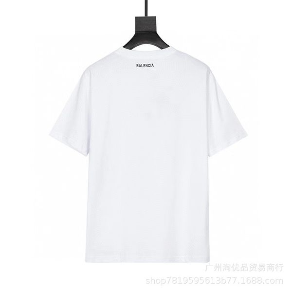 

early spring new paris fashion brand b 2021ss letter ox demon king print casual men's and women's round neck s, White;black