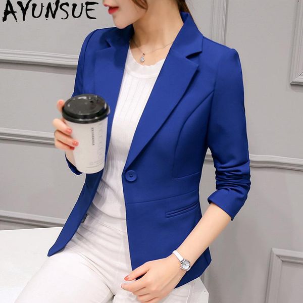 

women blazer blue black coat spring autumn ladies blazers suit jacket elegant chaqueta mujer 297rx kj3913 women's suits &, White;black