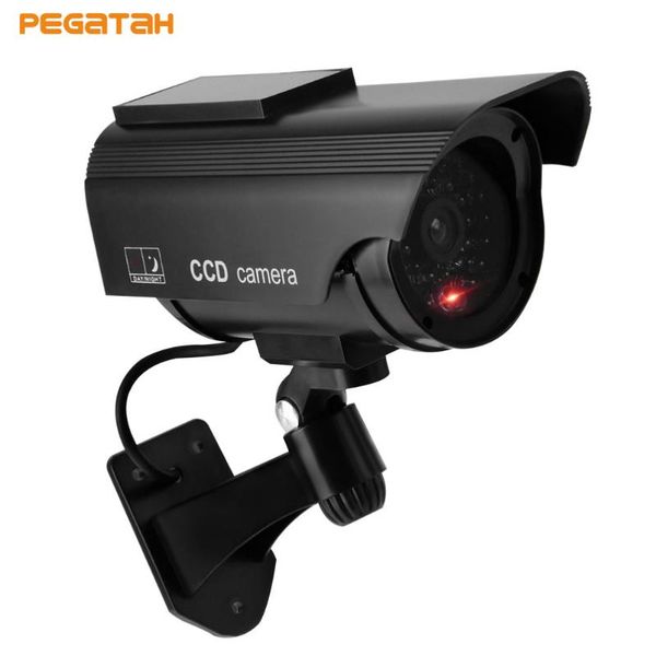

cameras solar power outdoor toroton dummy fake security cctv powered camera simulation monitor with led blinking light