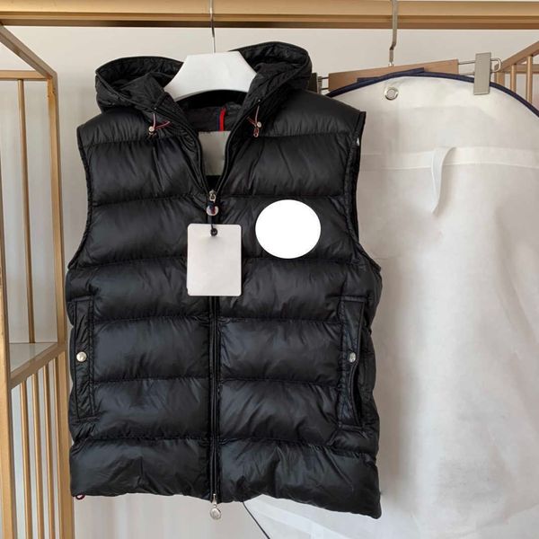 

classical french brand mens down vests designer embrodered letter bandge style womens downs vest warm outerwear, Black;white